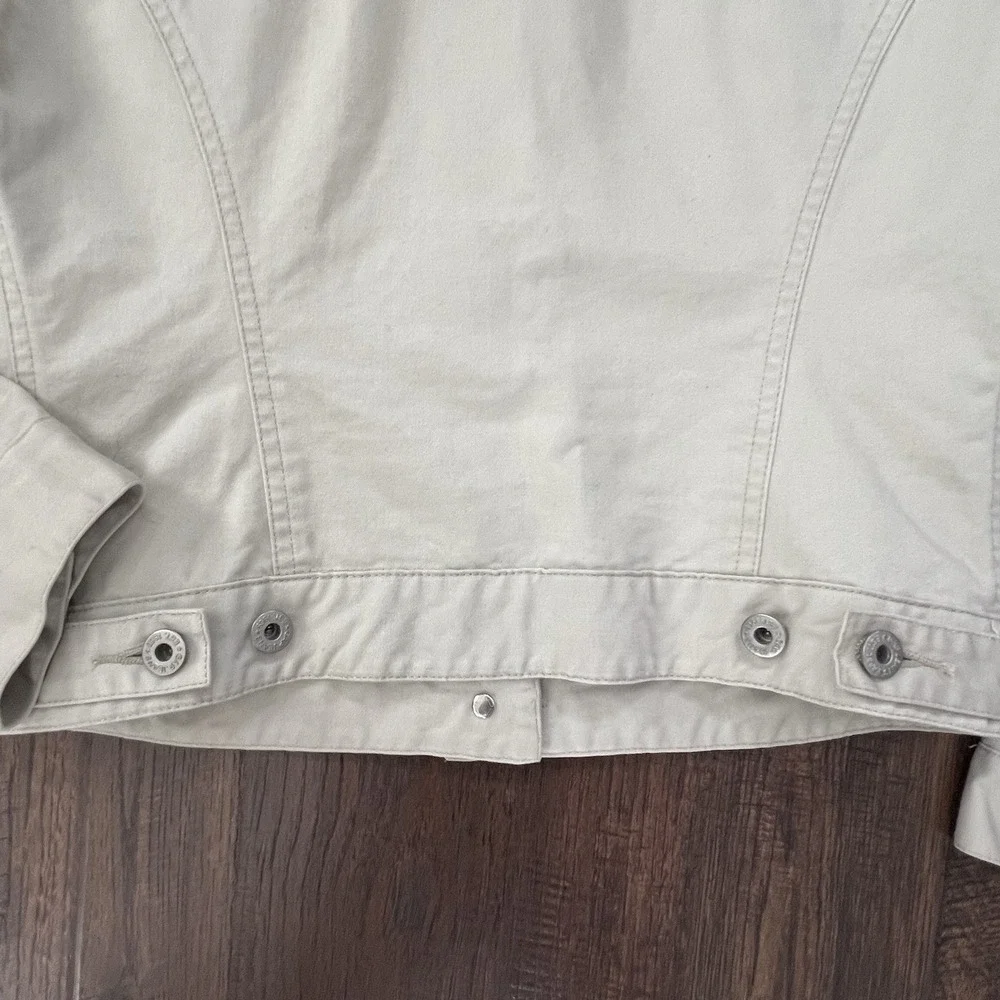 Vintage 90s Gap Womens‎ Beige Denim Short Jean Jacket Small Cotton Y2K Hippie